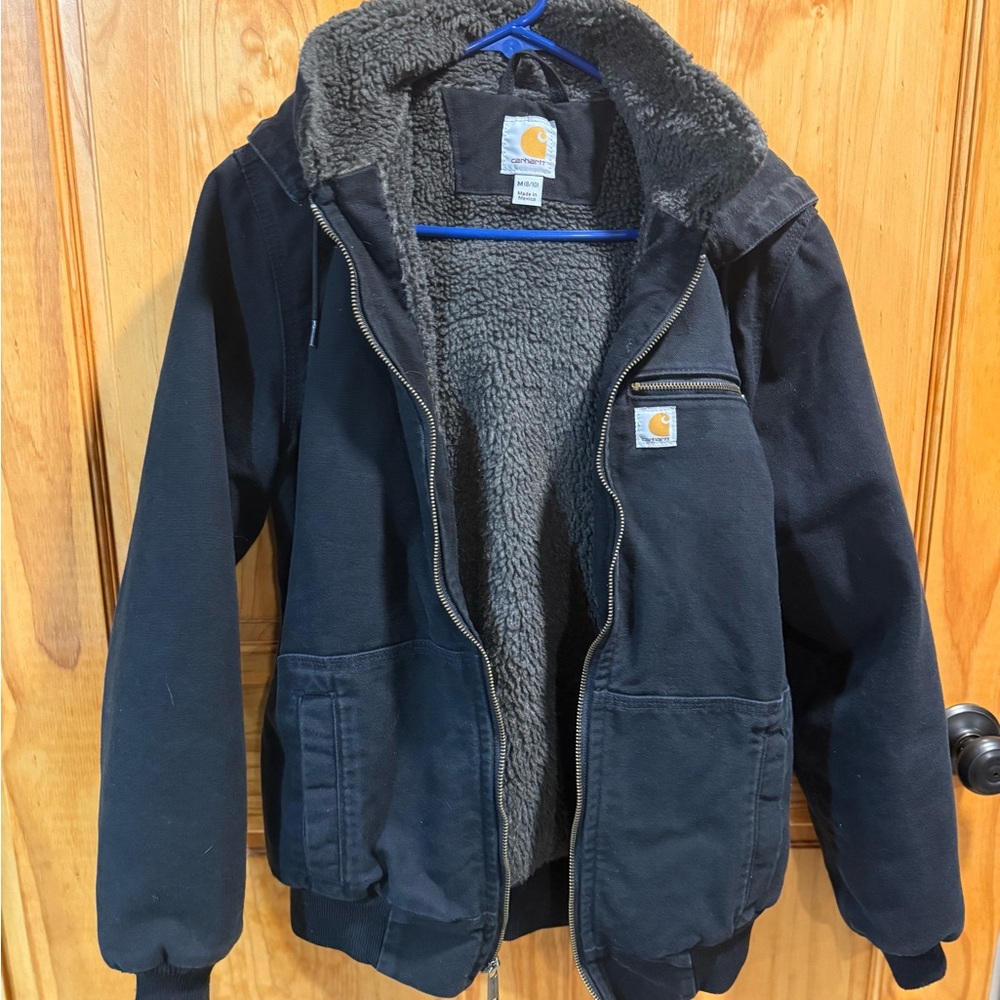 Carhartt Black Sherpa-Lined Jacket